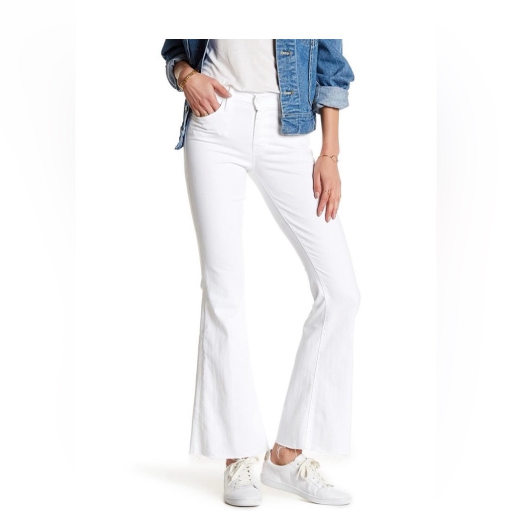 Mother The Weekender Fray Flare Jeans in Stayin’ Alive size 27